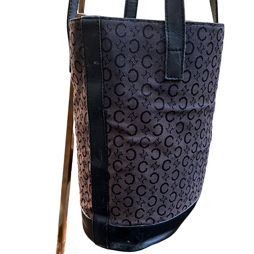 Celine Brown and Black Macadam Shoulder‎ Bag Tote GUC - Picture 5 of 17